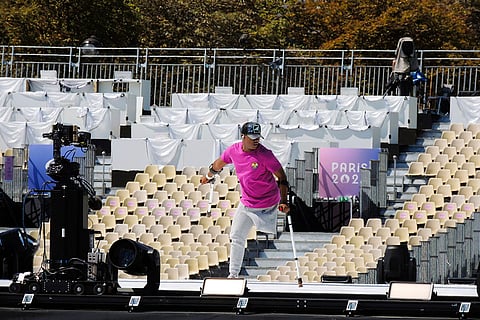 Paris 2024 Paralympic Games: A dancer performs during the rehearsal